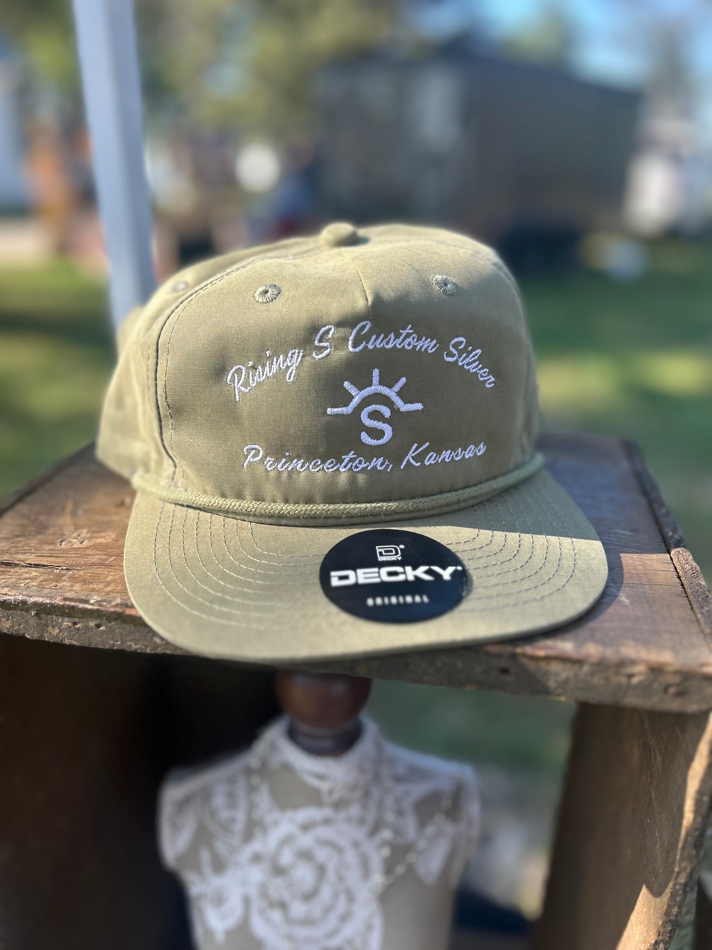Rising S Custom Silver Embroidered Cap