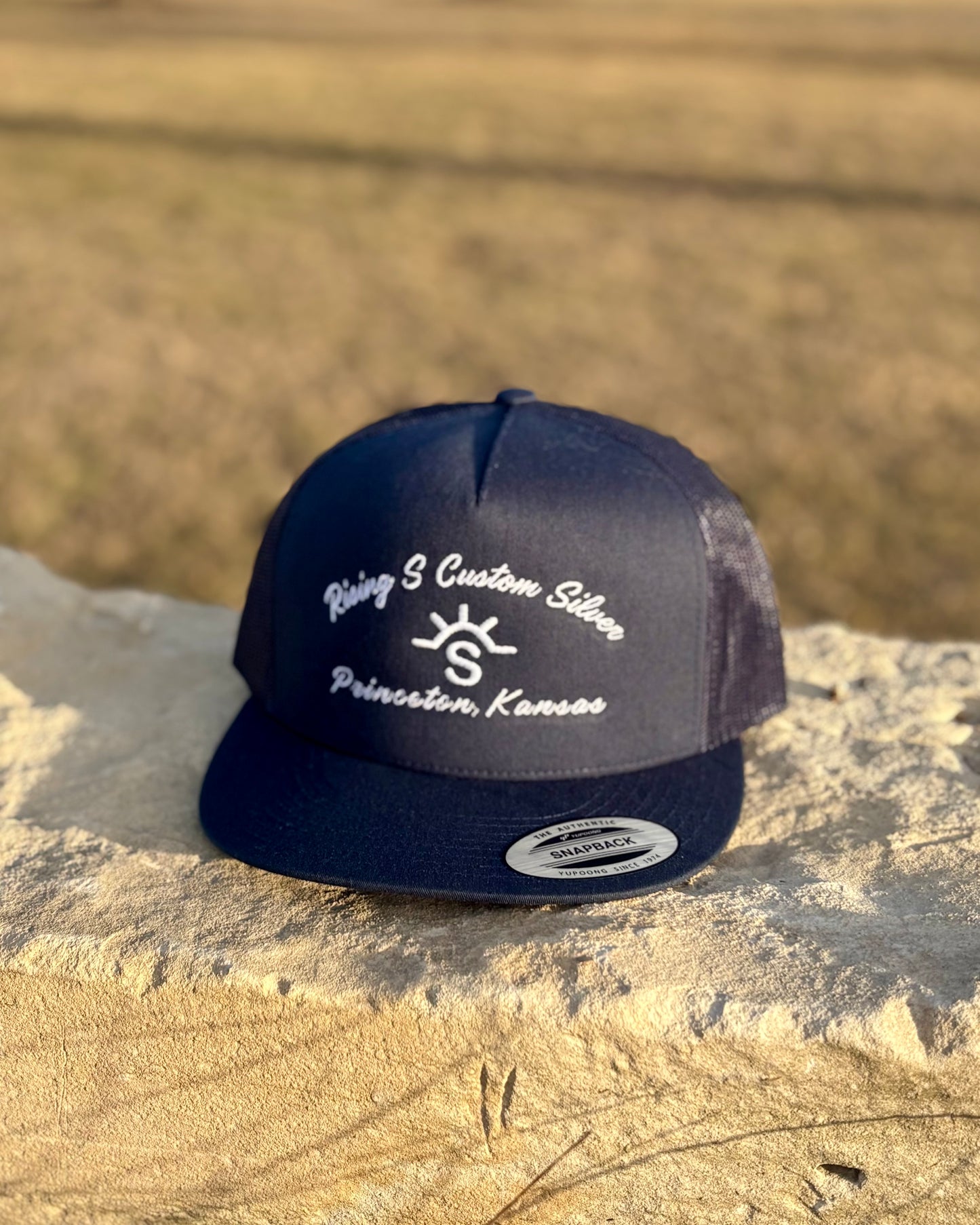 Rising S Custom Silver Embroidered Cap