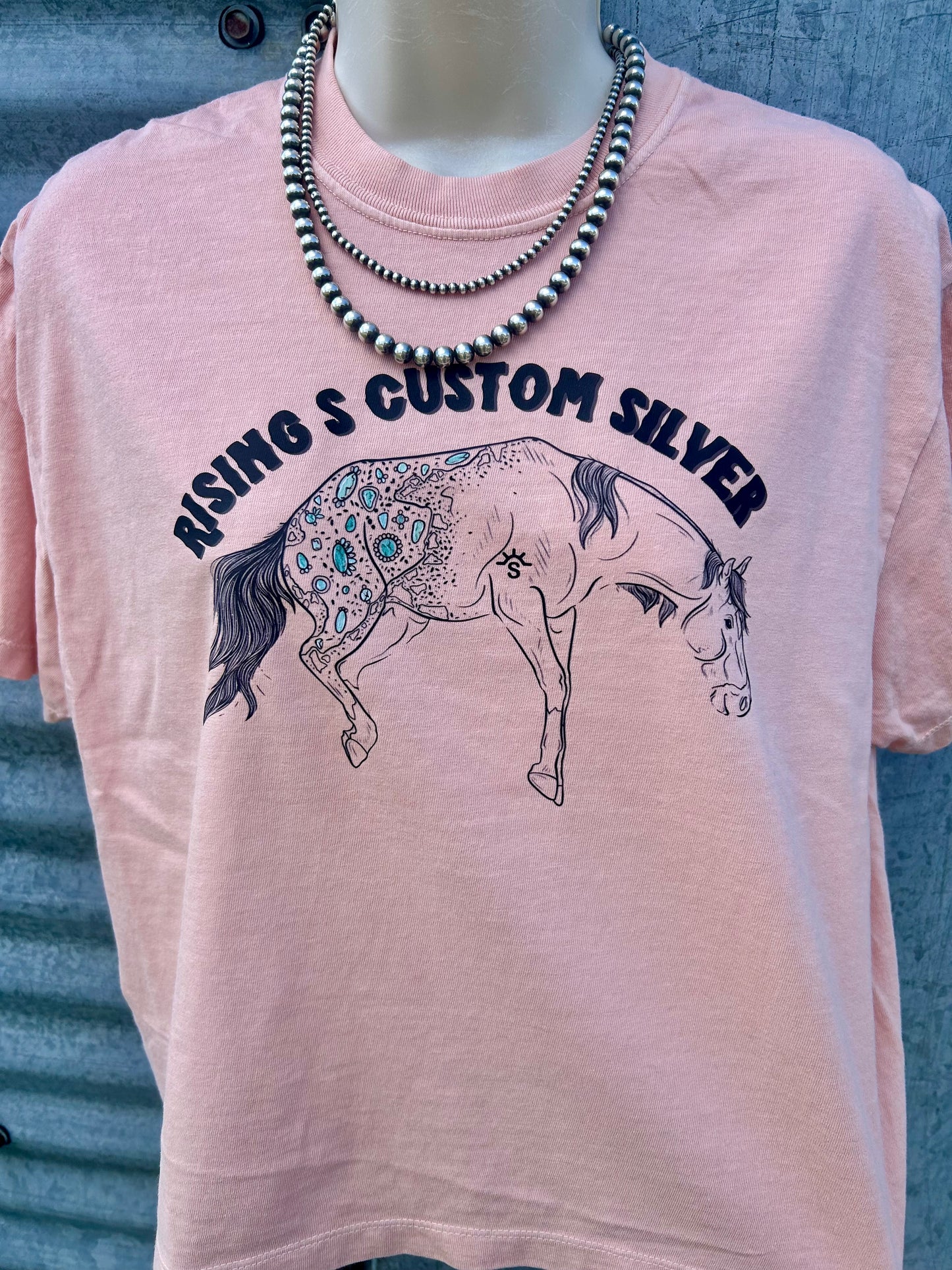 Rising S Custom Silver Boxy Tee