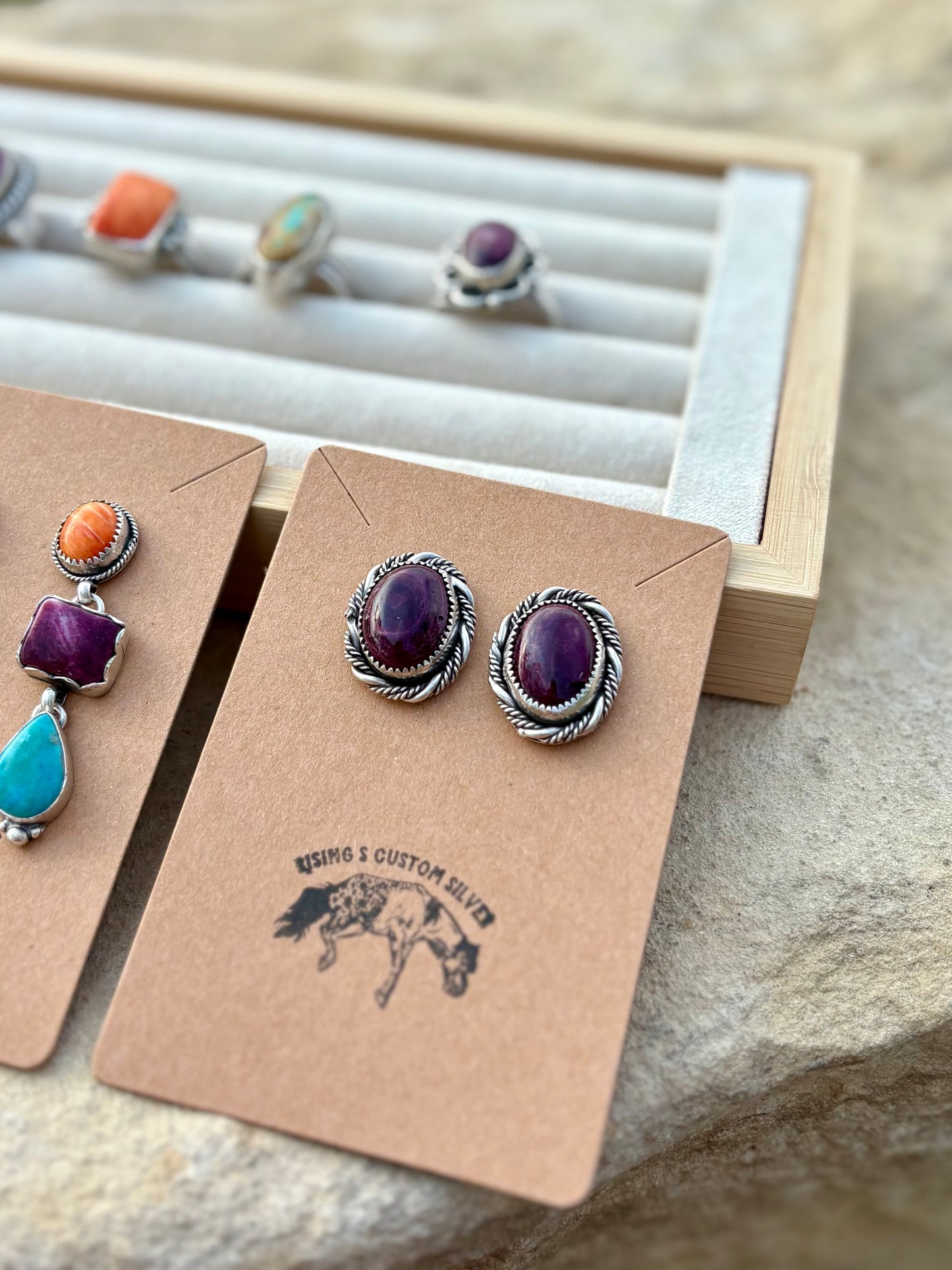 Purple Spiny Studs
