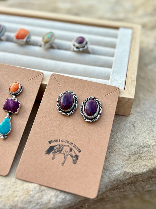 Purple Spiny Studs