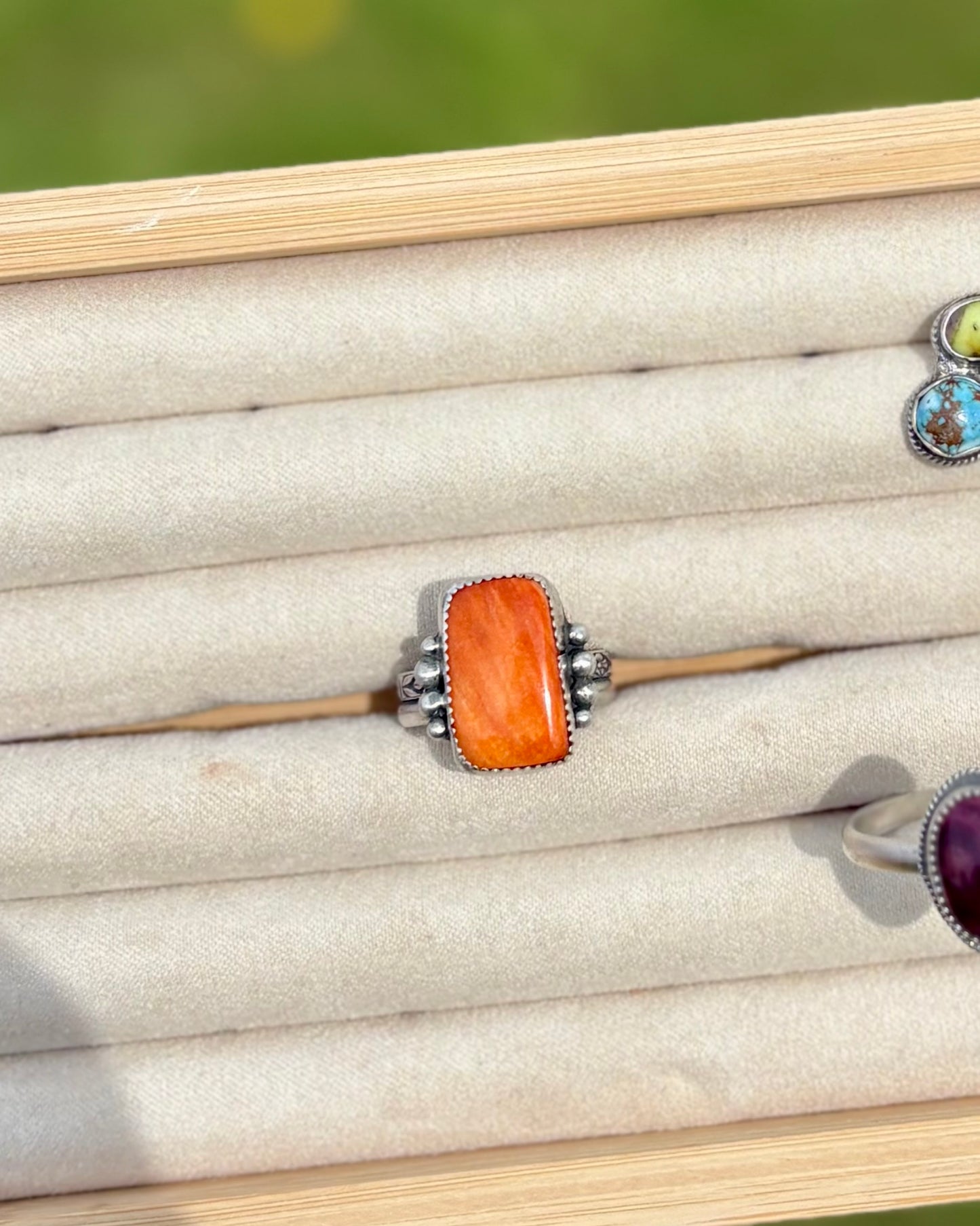 Orange Spiny Ring - 8.5