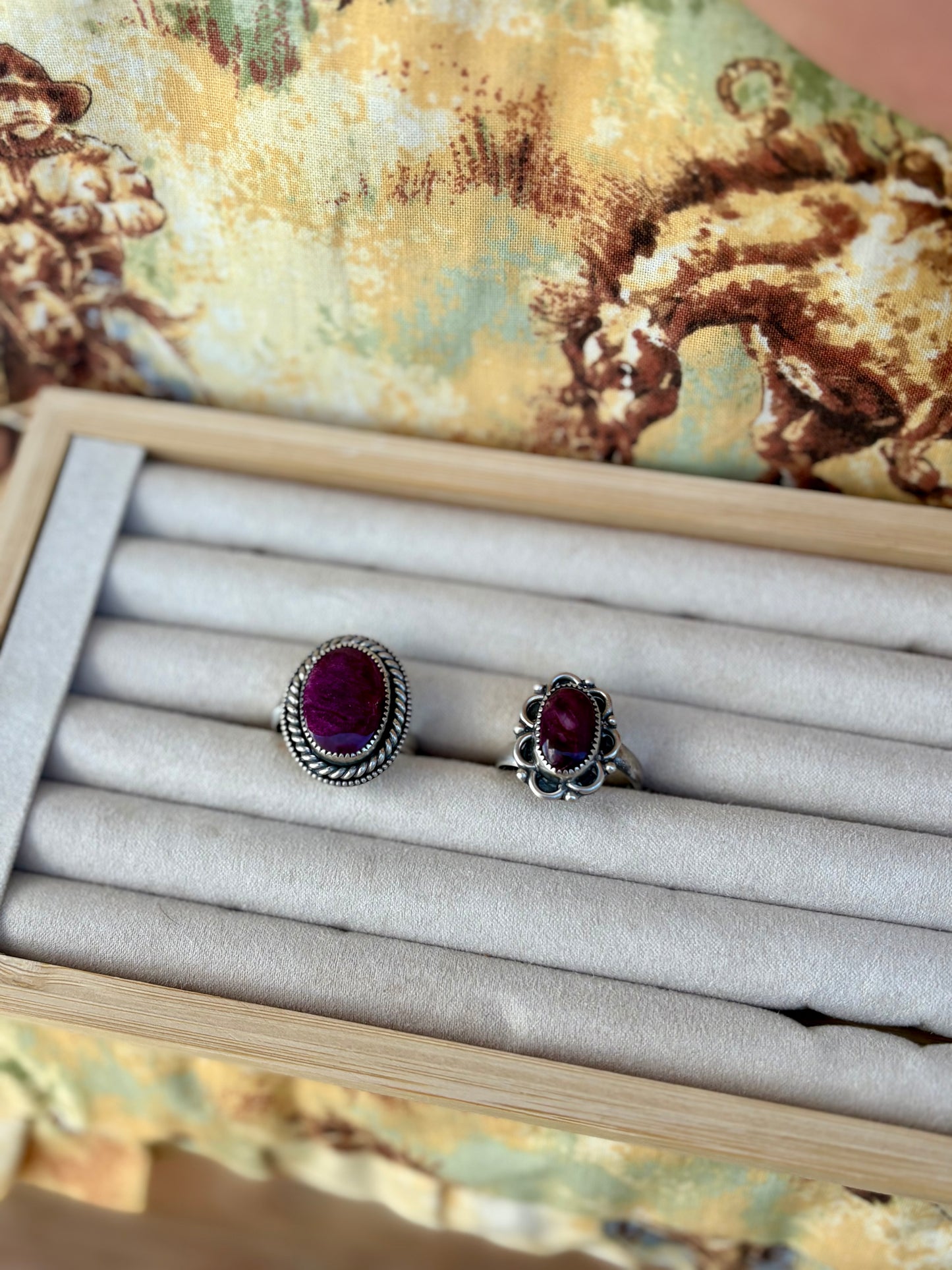 Purple Spiny Ring - Adjustable