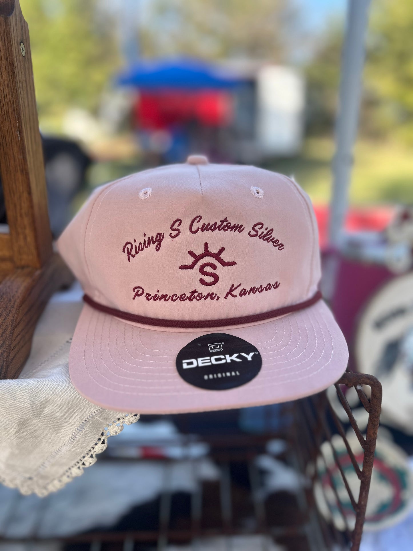 Rising S Custom Silver Embroidered Cap