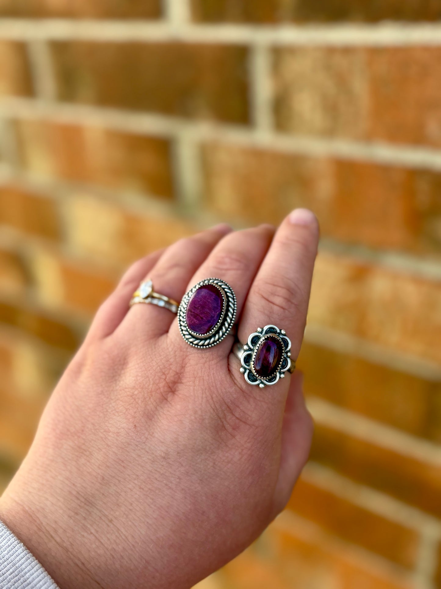 Purple Spiny Ring - Adjustable