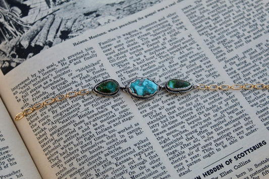 Turquoise & Gold Bracelet