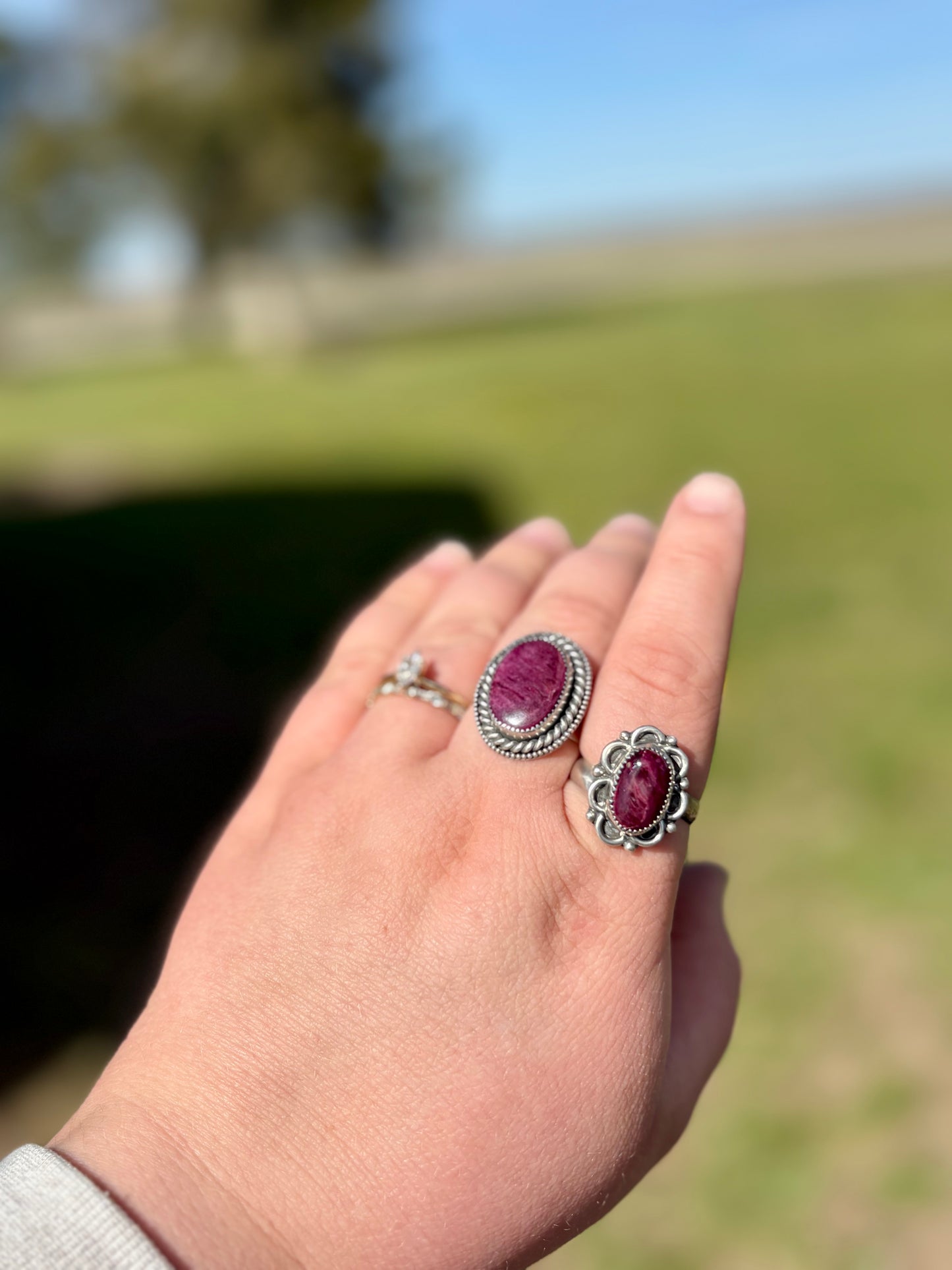 Purple Spiny Ring - Adjustable