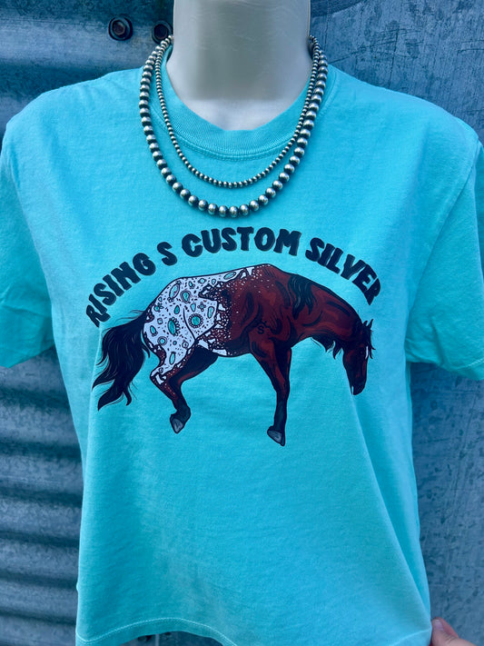 Rising S Custom Silver Boxy Tee