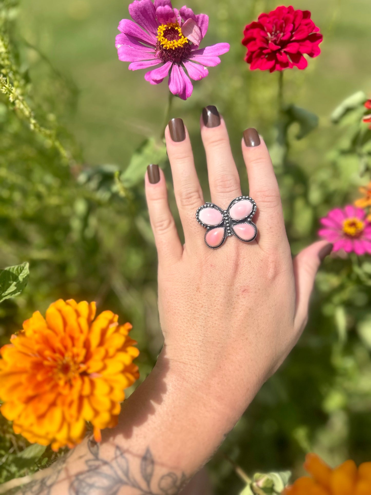 Pink Butterfly Ring